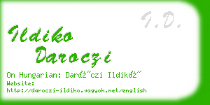 ildiko daroczi business card